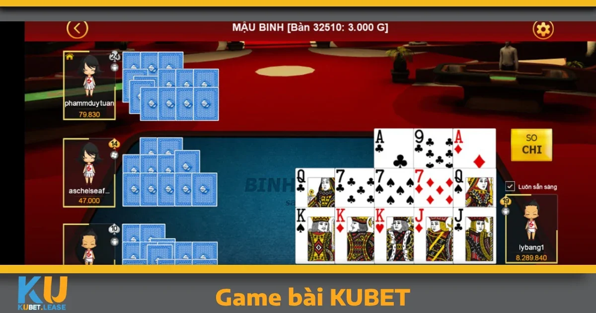GAME BÀI 3 Các trò chơi bài nổi bật tại KUBET